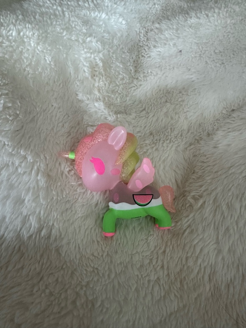 tokidoki Pink & Green Glitter Unicorn Figure